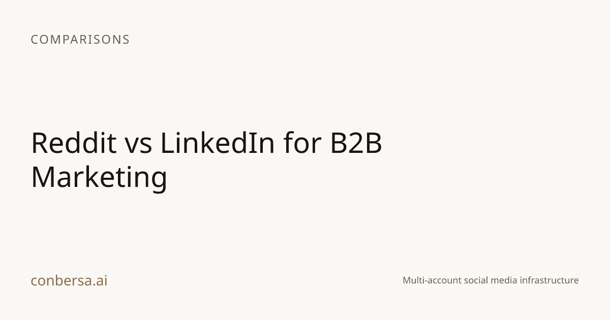Reddit vs LinkedIn for B2B Marketing | Conbersa