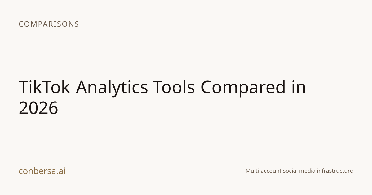 TikTok Analytics Tools Compared in 2026 | Conbersa