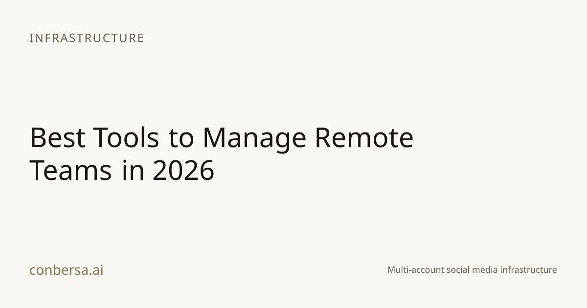 Best Tools to Manage Remote Teams in 2026 | Conbersa Blog