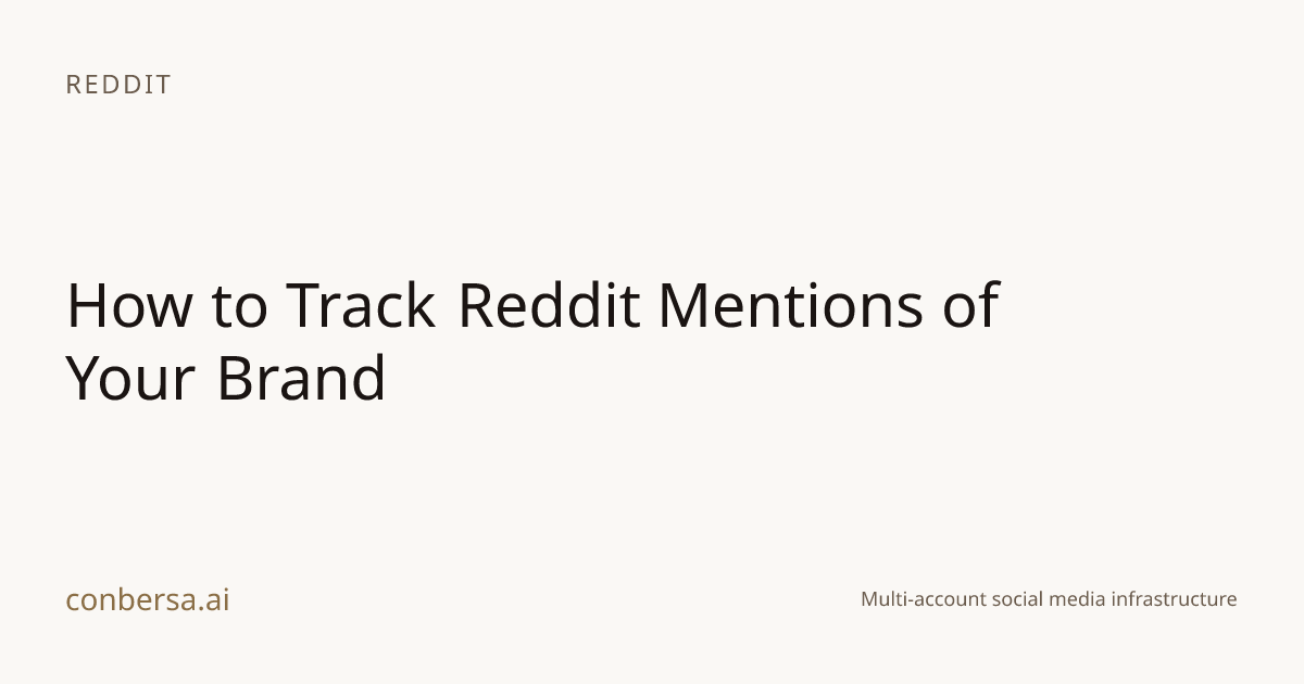 How to Track Reddit Mentions of Your Brand | Conbersa