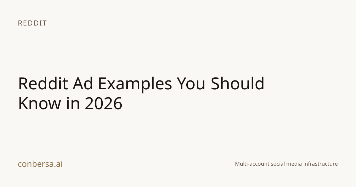 Reddit Ad Examples You Should Know in 2026 | Conbersa