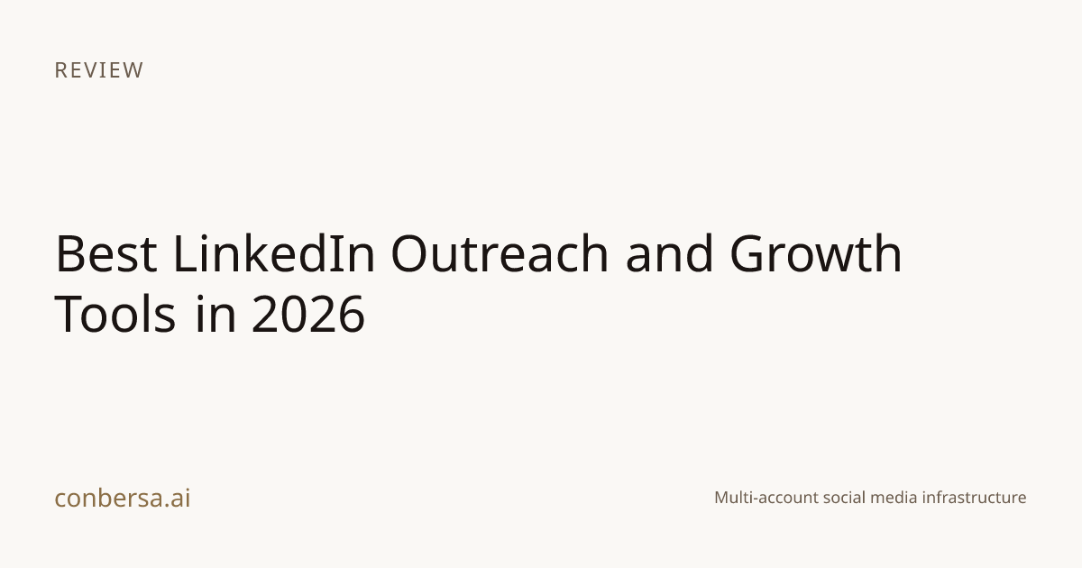 Best LinkedIn Outreach and Growth Tools in 2026 | Conbersa