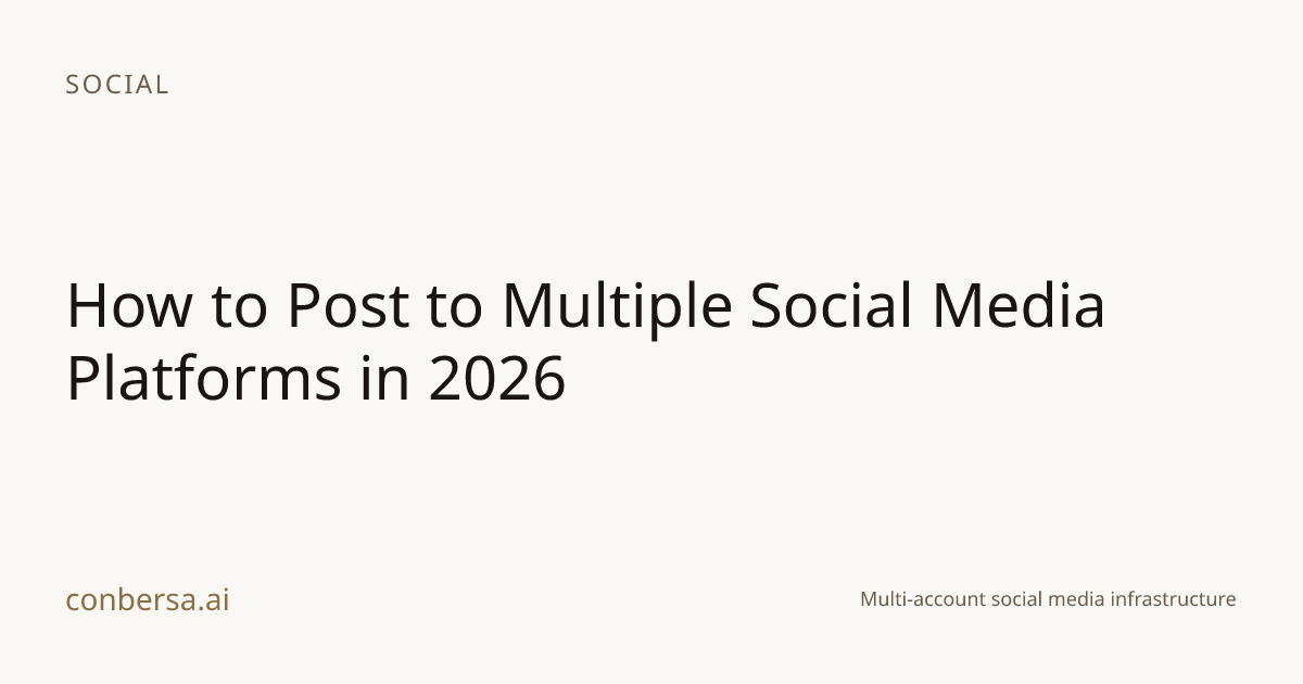 How to Post to Multiple Social Media Platforms in 2026 | Conbersa