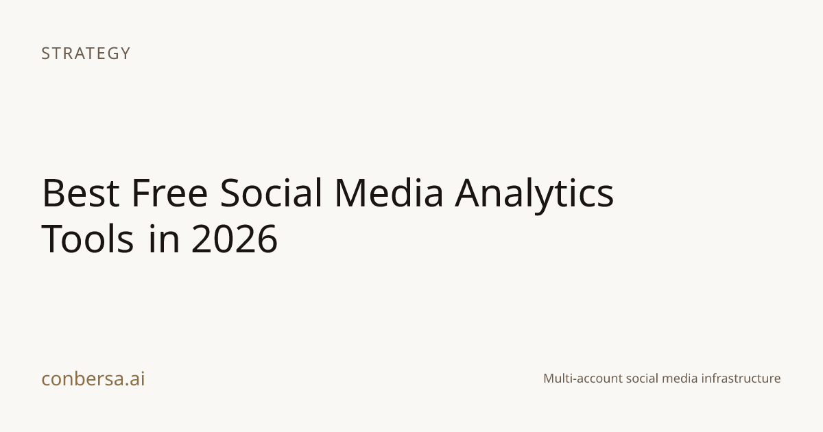 Best Free Social Media Analytics Tools in 2026 | Conbersa