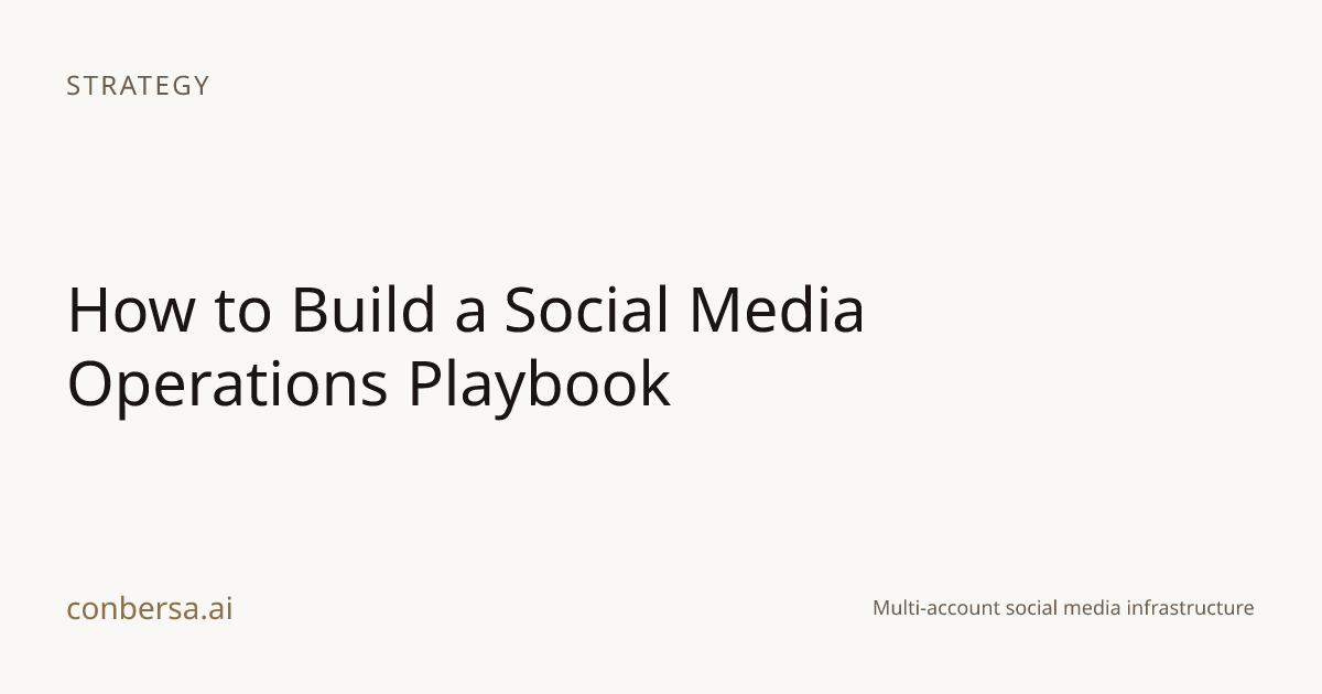 How to Build a Social Media Operations Playbook | Conbersa