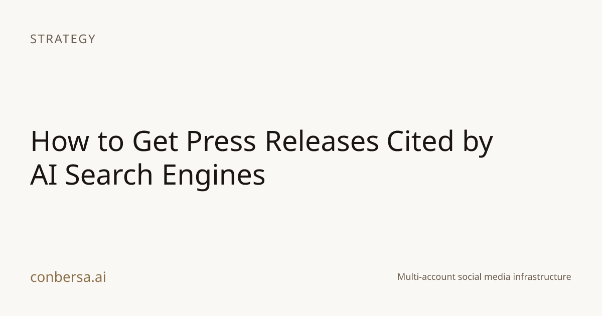 How to Get Press Releases Cited by AI Search Engines | Conbersa