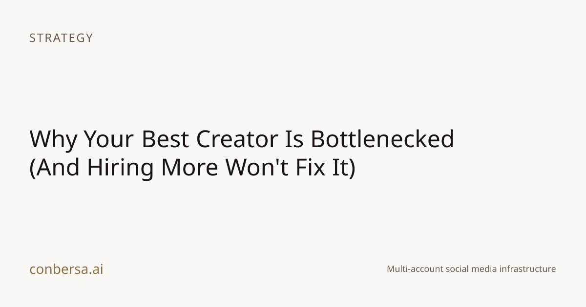 Why Your Best Creator Is Bottlenecked (And Hiring More Won't Fix It ...