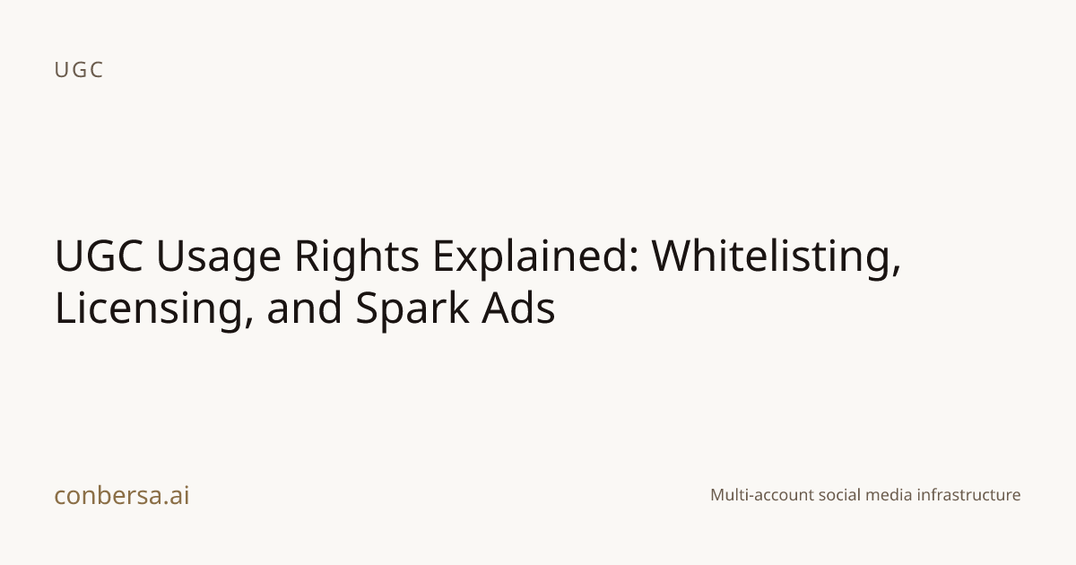 UGC Usage Rights Explained: Whitelisting, Licensing, and Spark Ads ...